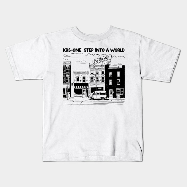 KRS-ONE   Old School Hip Hop Kids T-Shirt by unknown_pleasures